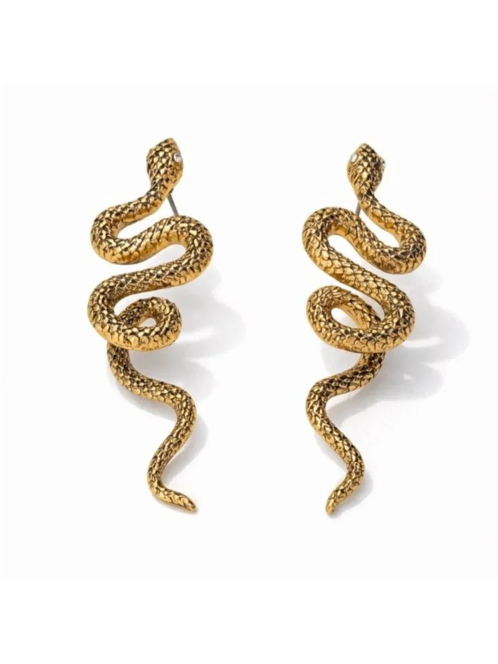 New! Gold Year of the Snake Earrings (3017) NWOT